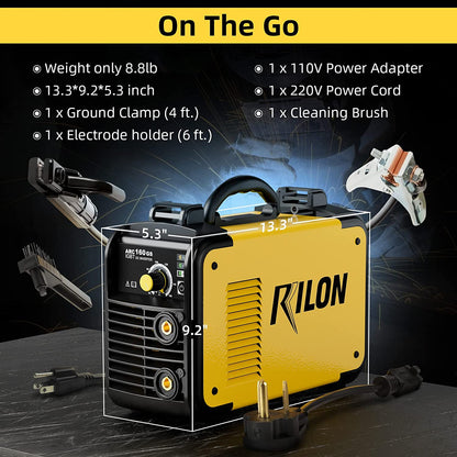 Troozy × Rilon Stick Welder 110V/220V, Arc Welding Machine 160A