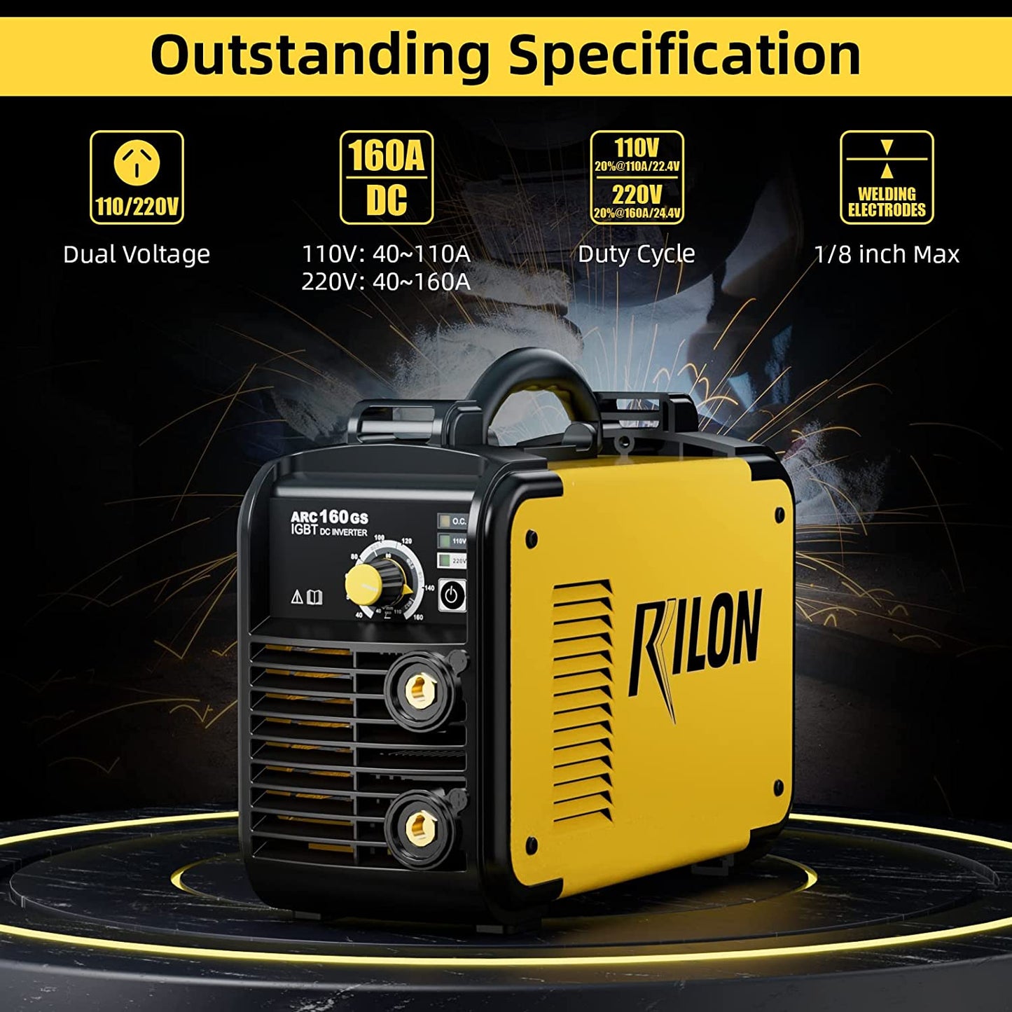 Troozy × Rilon Stick Welder 110V/220V, Arc Welding Machine 160A