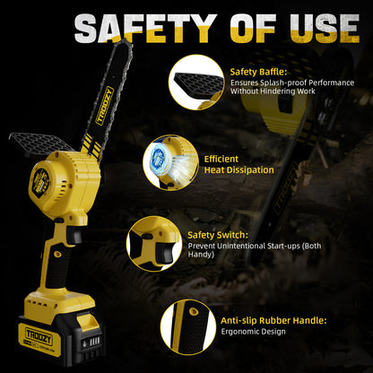 Troozy Mini Chainsaw Cordless 6 Inch